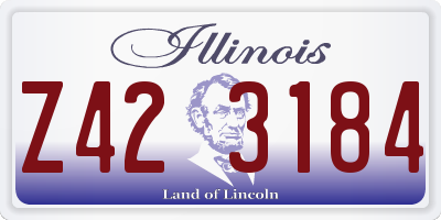 IL license plate Z423184