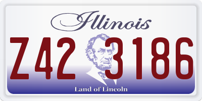 IL license plate Z423186