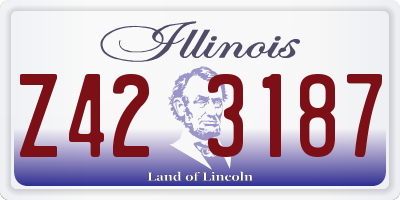 IL license plate Z423187
