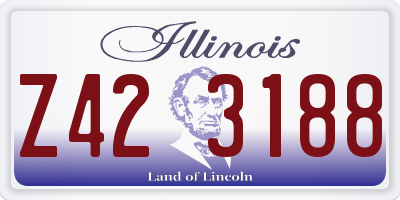 IL license plate Z423188
