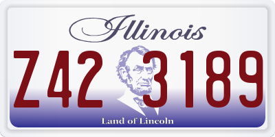 IL license plate Z423189