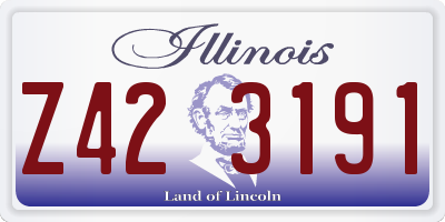 IL license plate Z423191