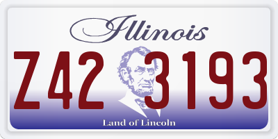 IL license plate Z423193