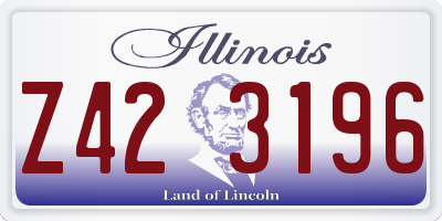 IL license plate Z423196