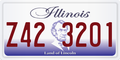 IL license plate Z423201