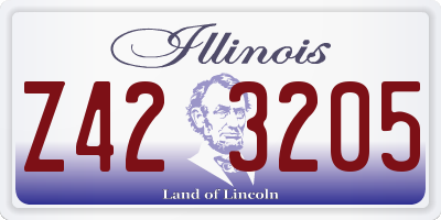 IL license plate Z423205