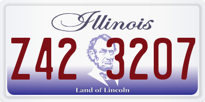 IL license plate Z423207