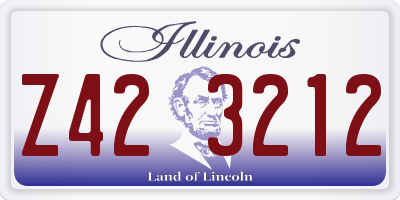 IL license plate Z423212