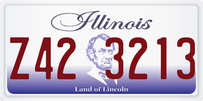 IL license plate Z423213