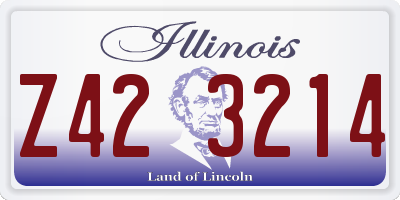 IL license plate Z423214