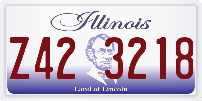 IL license plate Z423218