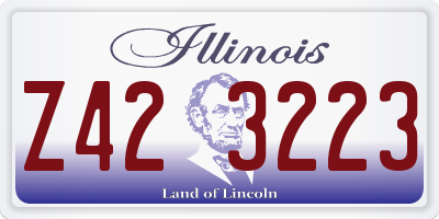 IL license plate Z423223