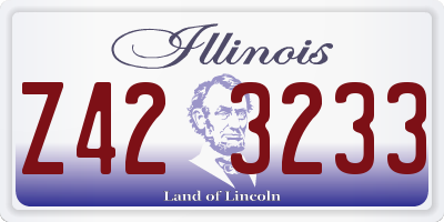 IL license plate Z423233