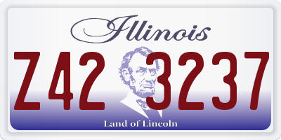 IL license plate Z423237