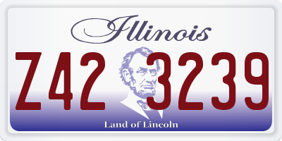 IL license plate Z423239