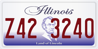 IL license plate Z423240