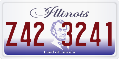 IL license plate Z423241