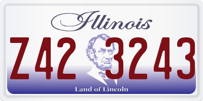 IL license plate Z423243