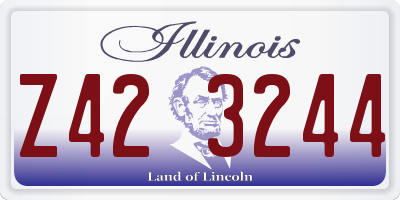IL license plate Z423244