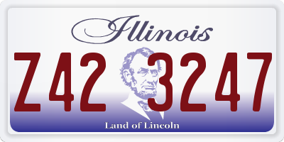 IL license plate Z423247