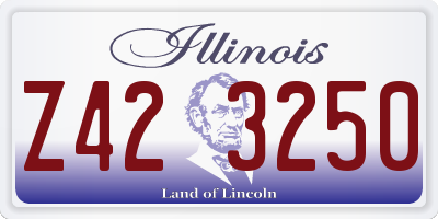 IL license plate Z423250