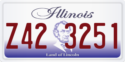 IL license plate Z423251