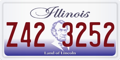 IL license plate Z423252