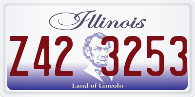IL license plate Z423253
