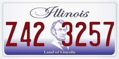 IL license plate Z423257