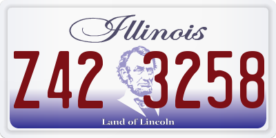 IL license plate Z423258