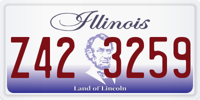 IL license plate Z423259