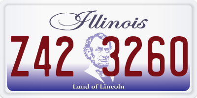 IL license plate Z423260