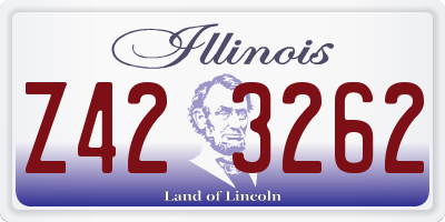IL license plate Z423262