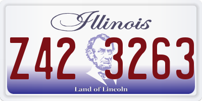 IL license plate Z423263