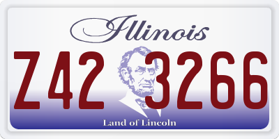 IL license plate Z423266