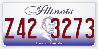 IL license plate Z423273