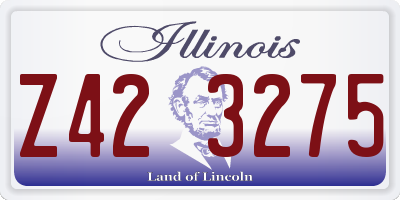 IL license plate Z423275