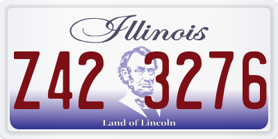 IL license plate Z423276