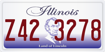 IL license plate Z423278