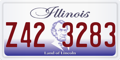 IL license plate Z423283