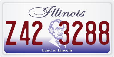 IL license plate Z423288