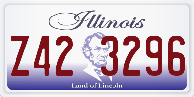 IL license plate Z423296
