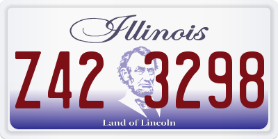 IL license plate Z423298