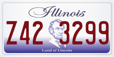 IL license plate Z423299