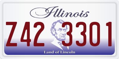 IL license plate Z423301