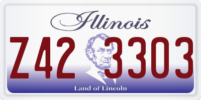 IL license plate Z423303