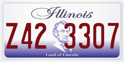 IL license plate Z423307