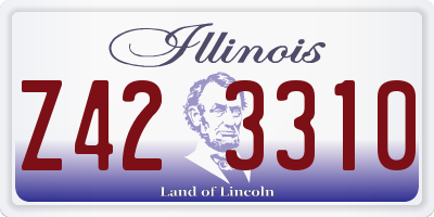 IL license plate Z423310