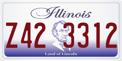 IL license plate Z423312