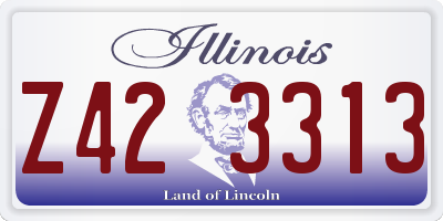 IL license plate Z423313